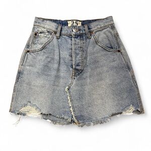 Free People We The Free Brea Cutoff Denim Mini Skirt